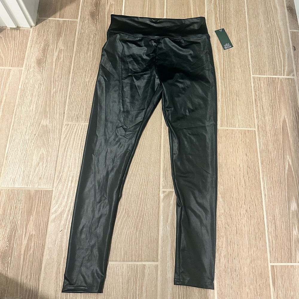 Wild Fable black faux leather leggings - Size M